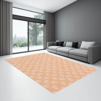 Modern Peach Minimal Rug with Organic Pattern