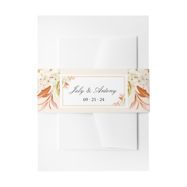 Modern Peach Orange Floral Celestial Wrap (Front Example)