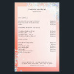 Modern Peach Silver Glitter Salon Price List Flyer<br><div class="desc">Modern,  peach,  silver,  glitter,  salon,  price list flyer. Edit your product in a few minutes by adding your data. You can change the font/color/position by "further personalization".</div>