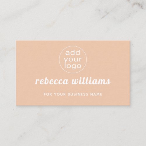 Modern peach your logo  business card