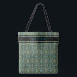 Modern Peacock Blue Pattern  Tote Bag<br><div class="desc">Stylish and modern peacock blue with mustard yellow colors tote bag that can be personalized.</div>