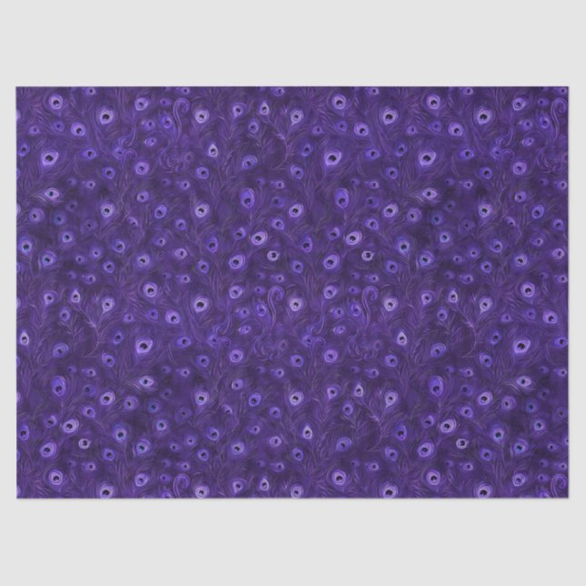 Modern Peacock Feather Tissue Paper, 10lb, 17"x23" Paper (Front)