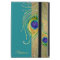 Modern Peacock Feathers Faux Jewel Scroll Swirl