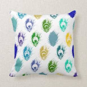 feather print throw pillows
