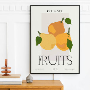 Modern Pear Kitchen Wall Art Food Market Series