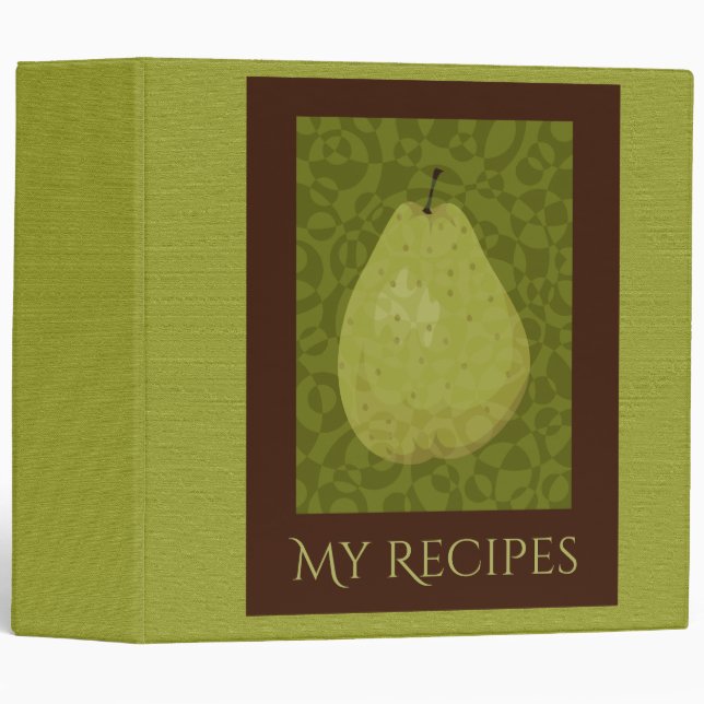 Modern Pear Recipe Binder (Front/Spine)