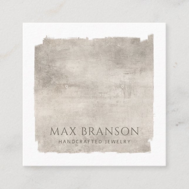 Modern Pearl Earring Display Card (Front)