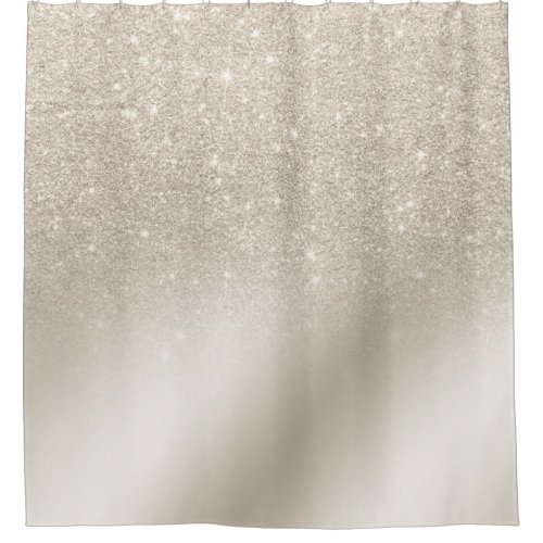 modern pearl glitter ivory ombre gradient metallic shower curtain