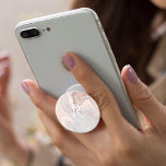 Modern Pearl Swirl Iridescent Custom Name Monogram PopSocket<br><div class="desc">Add a stylish look to your phone with our modern & stylish light pearl iridescent design with a simple personalized name & monogram. Original artwork by Moodthology Papery.</div>