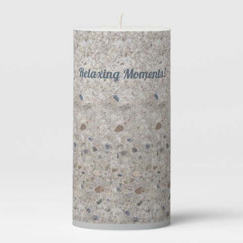Modern Pebble Stone Pillar Candle
