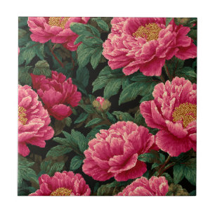 Modern Peonies Ceramic Tiles  For Cozy Interiors