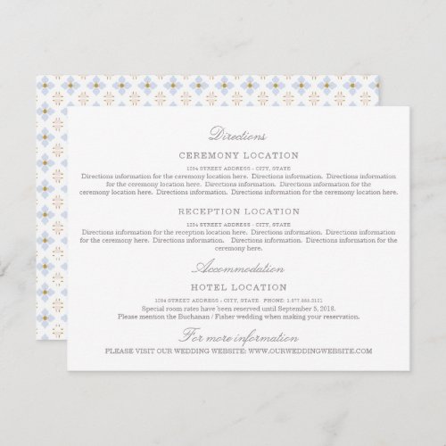 Modern Peonies Floral Wedding Info Enclose Card