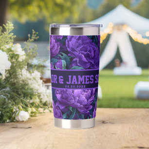 Modern Peonies Travel Cups For Bachelorette Party Insulated Tumbler