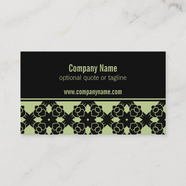 Modern Perfection Business Card, Sage Card (Front)