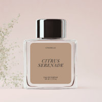 Modern perfume label elegant product sticker