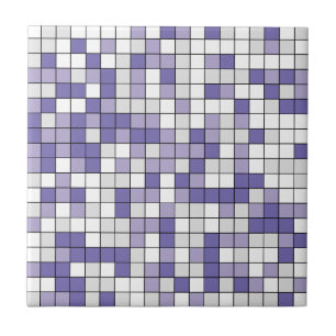 Modern Periwinkle Lavender Geometric Ceramic Tile