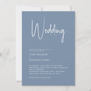 Modern Periwinkle No Parents Wedding Invitation