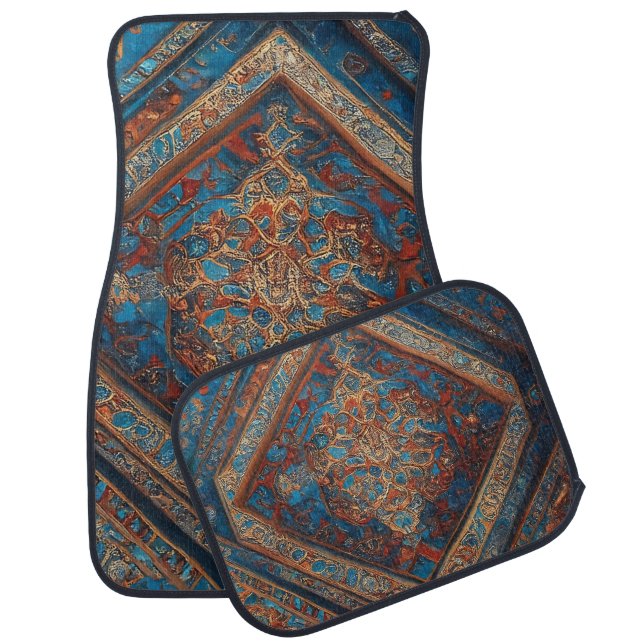 Modern Persian Beautiful Old Pattern Collection Car Floor Mat (Set)