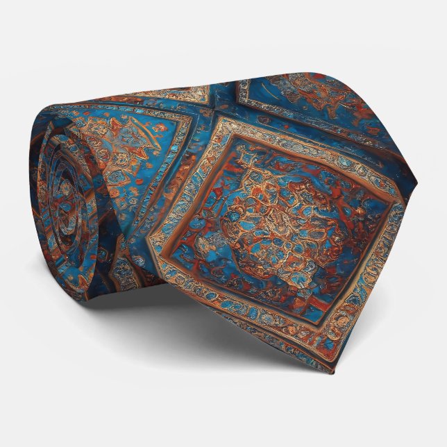Modern Persian Beautiful Old Pattern Collection Neck Tie (Rolled)