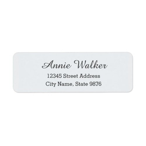 Modern Personal Address Label _ Clear Snow White