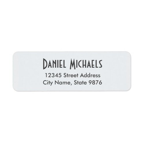 Modern Personal Address Label _ Clear Snow White