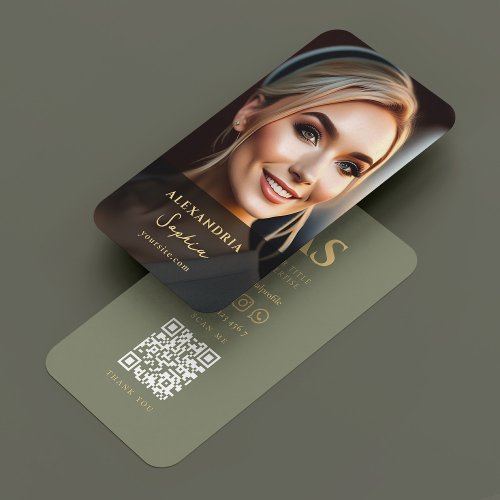Modern Personal Branding Photo Sage Professional Business Card