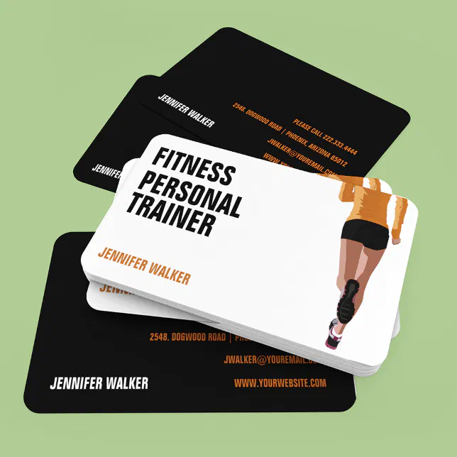Modern Personal Fitness Trainer Business Card Zazzle