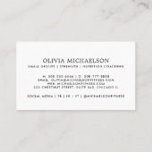 Modern Personal Fitness Trainer Dumbbell Weight Business Card (Back)