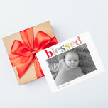 Modern Personal Photo | Colorful Blessed Postcard<br><div class="desc">Modern Personal Photo | Colorful Blessed</div>