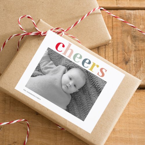 Modern Personal Photo  Colorful Cheers Postcard
