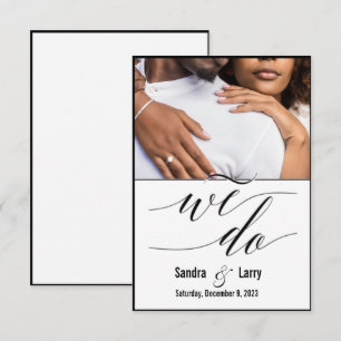 modern personal photo save the date RSVP card