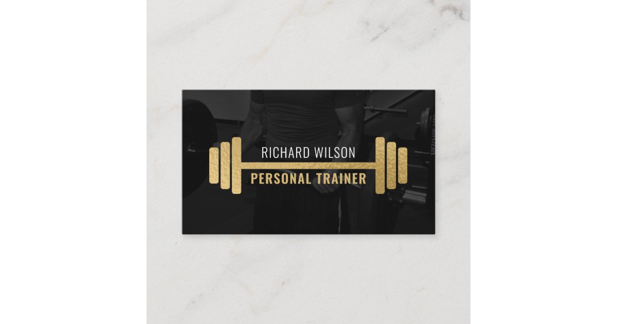 Hot Pink and Black Simple Modern Personal Trainer Business Card