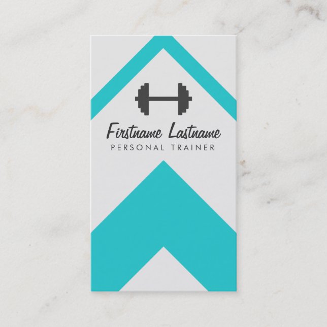 Modern Personal Trainer & Fitness Business Card (Front)