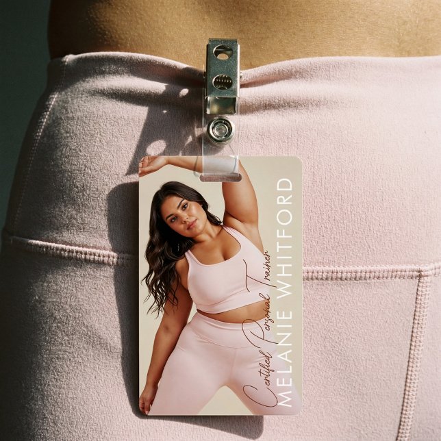 Modern Personal Trainer Fitness Influencer Photo Badge (Modern Personal Trainer Fitness Influencer Photo Badge)