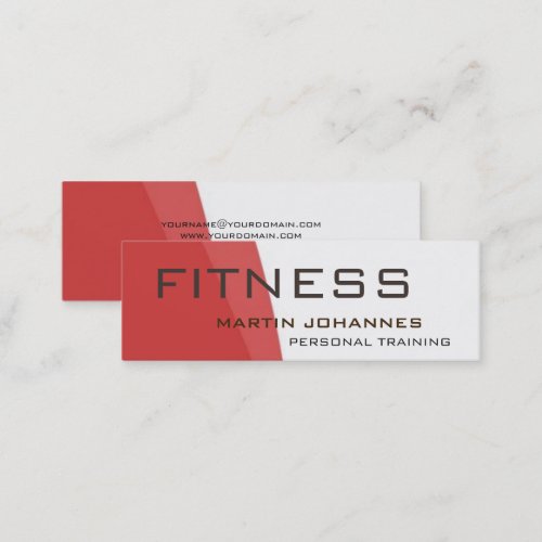 Modern Personal Trainer Sport Gym Bodybuilding Mini Business Card