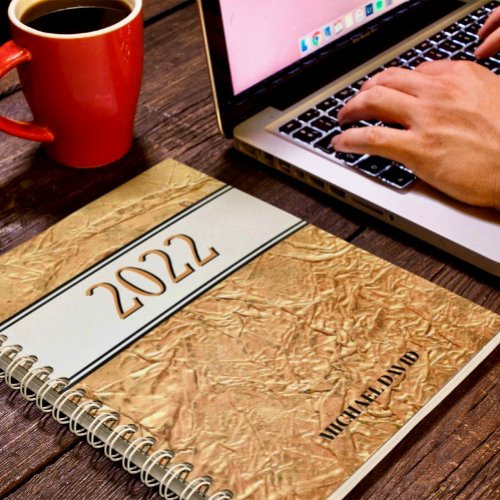 Modern Personalised Gold  Planner