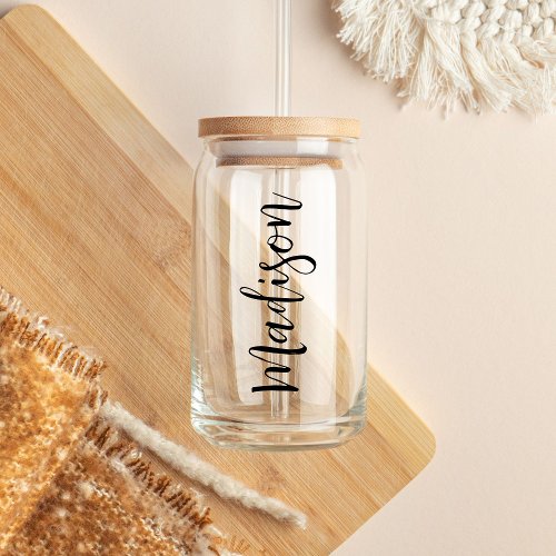 Modern Personalised  Script Bridesmaid Name   Can Can Glass