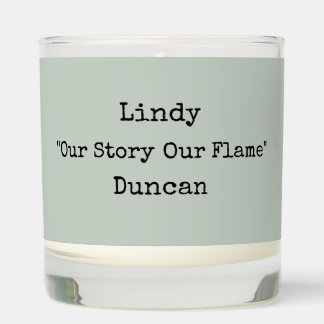 Modern Personalize Wedding/Anniversary Scented Candle