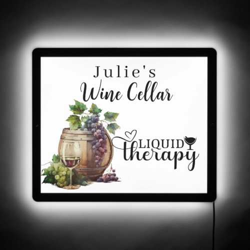 Modern Personalize Wine Bar Liquid Therapy Light LED Sign