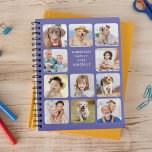 Modern Personalized 11 Photo Collage Periwinkle Planner<br><div class="desc">Custom photo collage calendar planner. Our fun photo planner has 11 photos to personalize and name. Design is on front and back. Customize with family photos, favorite kids pictures, pet photos, and all your dog photos! COPYRIGHT © 2020 Judy Burrows, Black Dog Art - All Rights Reserved. Modern Personalized 11...</div>