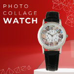 Modern Personalized 12 Photo Collage Watch<br><div class="desc">Upload 12 photographs,  and you've got yourself a personalized photo collage gift that the family will love!</div>