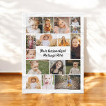 Modern Personalized 16 Photo Collage Custom Color  Fleece Blanket<br><div class="desc">The Modern Personalized 16 Photo Collage Custom Color Fleece Blanket offers a unique way to celebrate memories. Featuring 16 of your favorite photos arranged in a stylish collage, this blanket adds a personal touch to your home decor. You can customize the background color to match your style, making it a...</div>