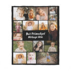 Modern Personalized 16 Photo Collage Custom Color 