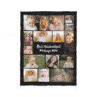 Modern Personalized 16 Photo Collage Custom Color 