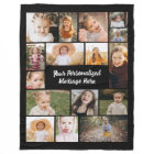 Modern Personalized 16 Photo Collage Custom Color