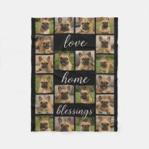 Modern Personalized 16 Photo Collage Custom Color