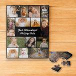 Modern Personalized 16 Photo Collage Custom Color  Jigsaw Puzzle<br><div class="desc">Create a special keepsake with this Modern Personalized Photo Collage Custom Color Jigsaw Puzzle! Featuring your favorite photos in a stylish collage layout, this customizable puzzle allows you to upload multiple images and select the background color that suits your taste. It's a fun and unique way to relive your memories,...</div>