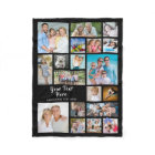 Modern Personalized 19 Photo Collage Black