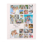 Modern Personalized 19 Photo Collage Pink Gray