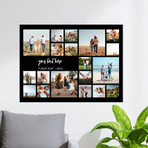 Modern Personalized 19 Photo Collage Poster